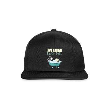 Live Laugh Toaster Bath Meme Funny Grim Reaper - Snapback Cap - black/black - Front