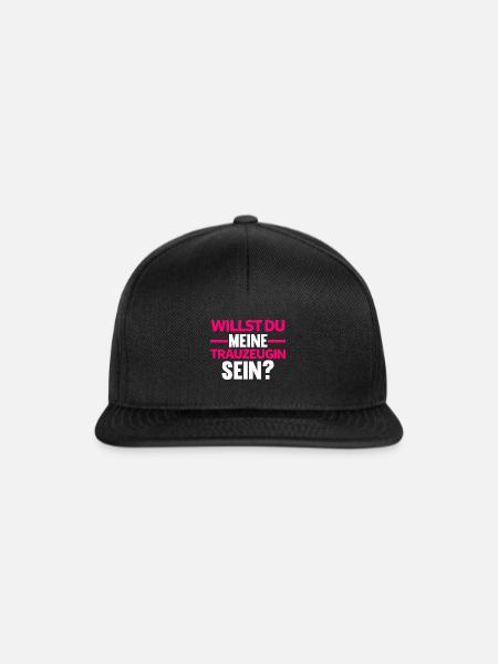 Willst du meine Trauzeugin sein? - Snapback Cap - Schwarz/Schwarz