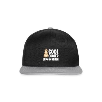 Erdmännchen - Snapback Cap - Schwarz/Grau - Vorne