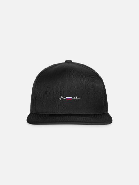 Russland - Snapback Cap - Schwarz/Schwarz