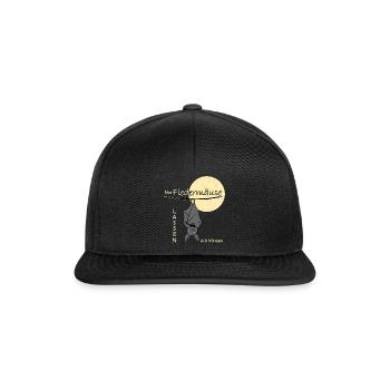 Fledermaus 2 - Snapback Cap - Schwarz/Schwarz - Vorne