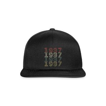 Original 1987 Vintage Vintage Birthday Retro - Snapback Cap - black/black - Front
