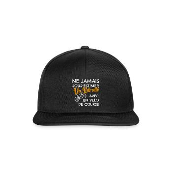 Humour Retraité Vélo de Course - Casquette snapback - noir/noir - Devant