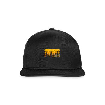 I HATE PEOPLE I hate people forest nature forest - Snapback Cap - black/black - Front