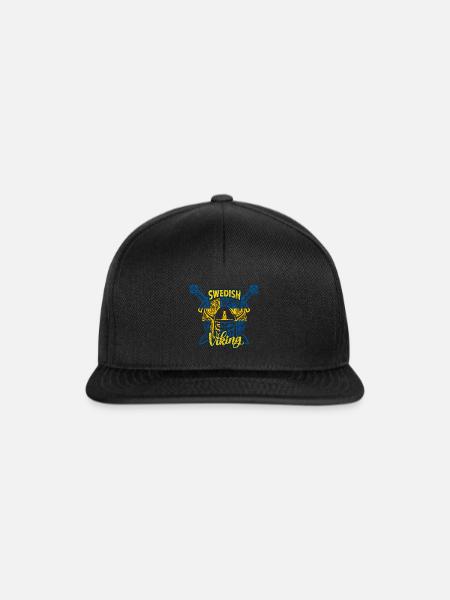 Schwedischer Wikinger - Snapback Cap - Schwarz/Schwarz