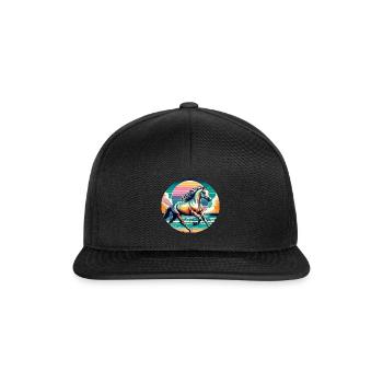 Arabische Pferdekunst - Snapback Cap - Schwarz/Schwarz - Vorne