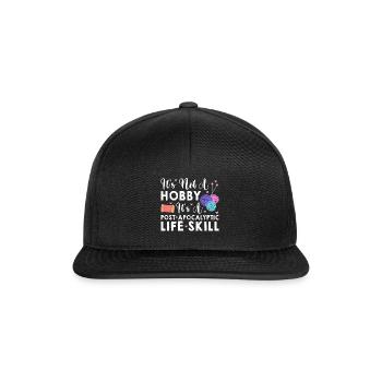 Stricken ist eine Lebenseinstellung - Snapback Cap - Schwarz/Schwarz - Vorne