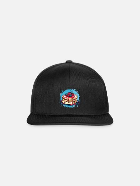 Pancakes mit Beeren - Snapback Cap - Schwarz/Schwarz