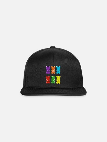 gummibärchen,bärchen,süß - Snapback Cap - Schwarz/Schwarz