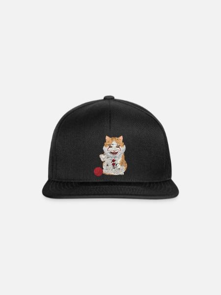 Halloween Horror Katze - Snapback Cap - Schwarz/Schwarz