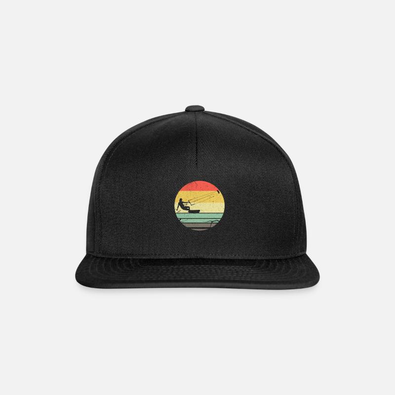 Kitesurfers Kiteboard Kite Kiteboarding Gift - Snapback Cap - black/black