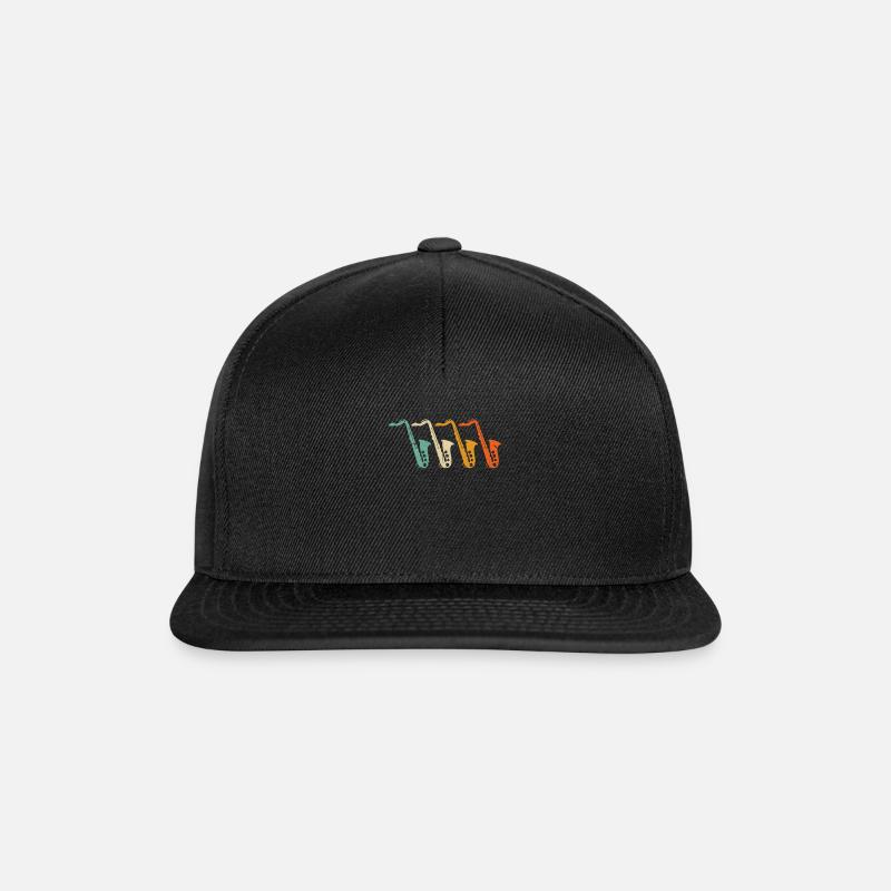 Saxophone Sax Saxophone Wind Instrument Gift - Snapback Cap - black/black