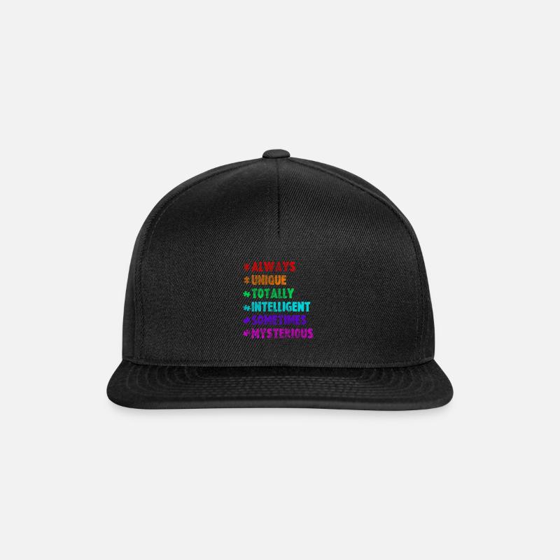 autisme - Casquette snapback - noir/noir
