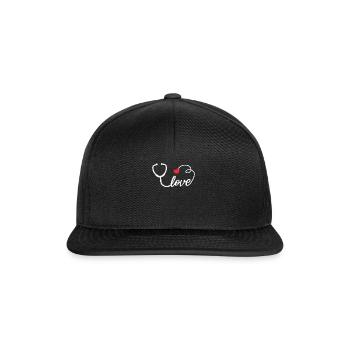 Ärztin Krankenschwester - Snapback Cap - Schwarz/Schwarz - Vorne