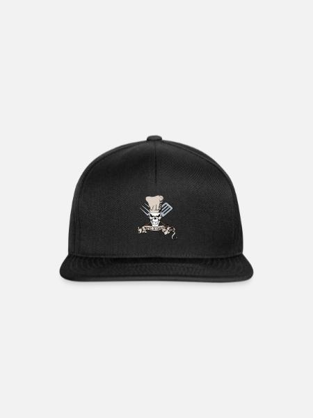Maitre de Cuisine - Küchenchef Schädel - Snapback Cap - Schwarz/Schwarz
