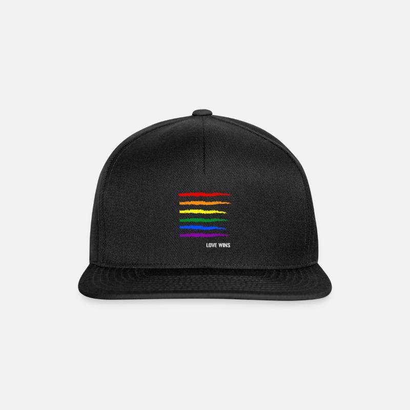 Gay Pride Geschenk - Snapback Cap - Schwarz/Schwarz