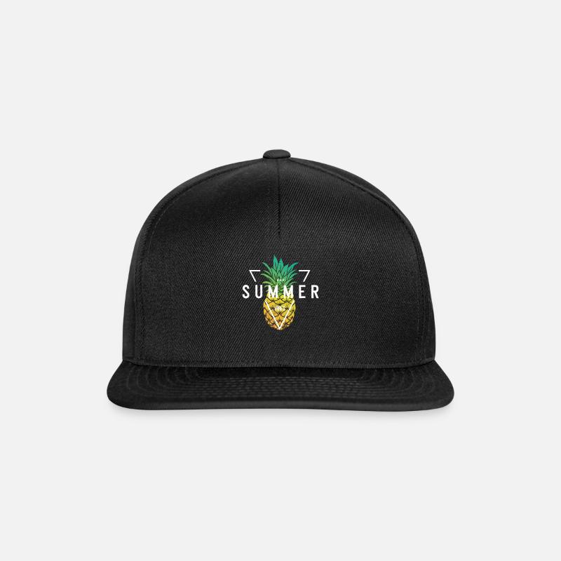 Ananas Summer Vibes Sommer Gefühle - Snapback Cap - Schwarz/Schwarz