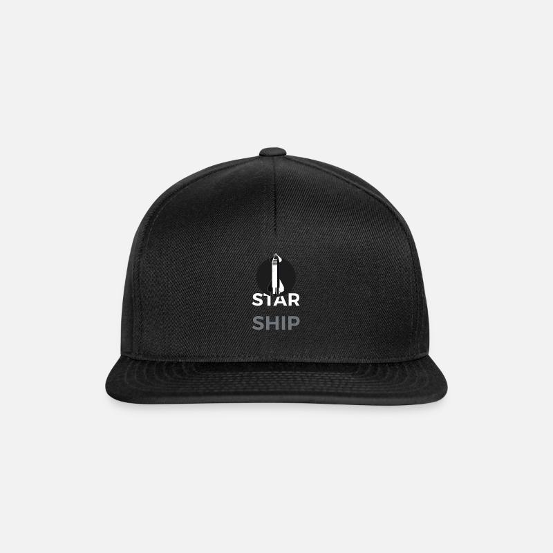 SpaceX STARSHIP blanc - Casquette snapback - noir/noir
