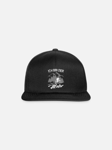 MTB - ICH BIN DER MOTOR - ohne Akku - Snapback Cap - Schwarz/Schwarz