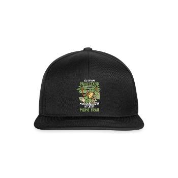 Ich bin im Ruhestand - Lustiges Rentner Geschenk - Snapback Cap - Schwarz/Schwarz - Vorne