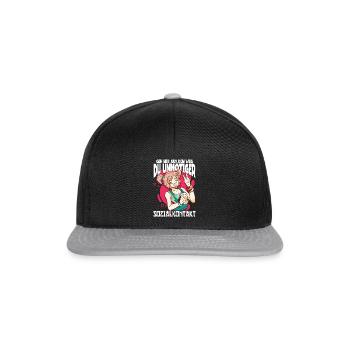 Anime Saying Weeb Otaku - Snapback Cap - black/grey - Front