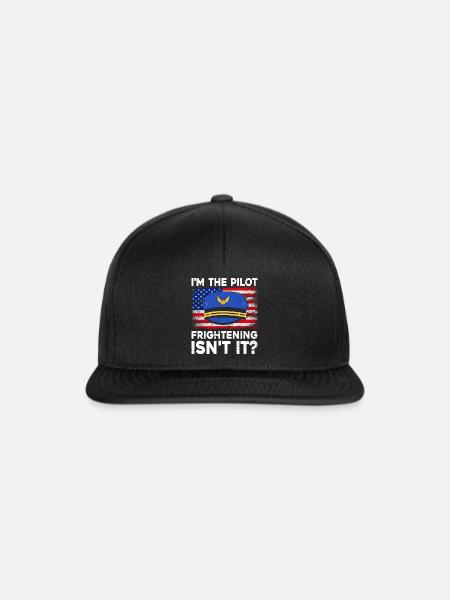 Ich Bin Pilot - Flugkaptiän Passagierflugzeug - Snapback Cap - Schwarz/Schwarz