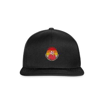 I Wonder If Pizza Thinks About Me Too - Snapback Cap - black/black - Front