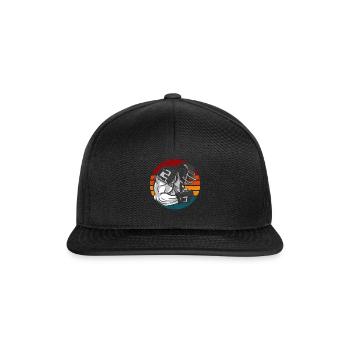 American Football Retro Vintage - Snapback Cap - black/black - Front