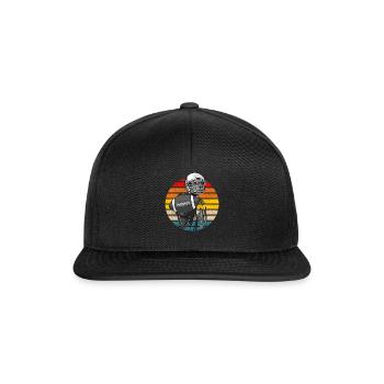 American Football Retro Vintage - Snapback Cap - black/black - Front