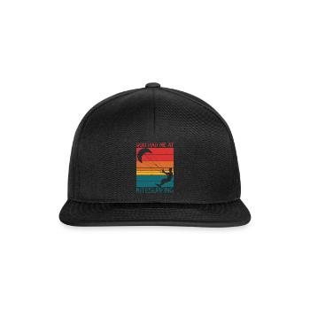 You Had Me At Kitesurfing - Snapback Cap - black/black - Front