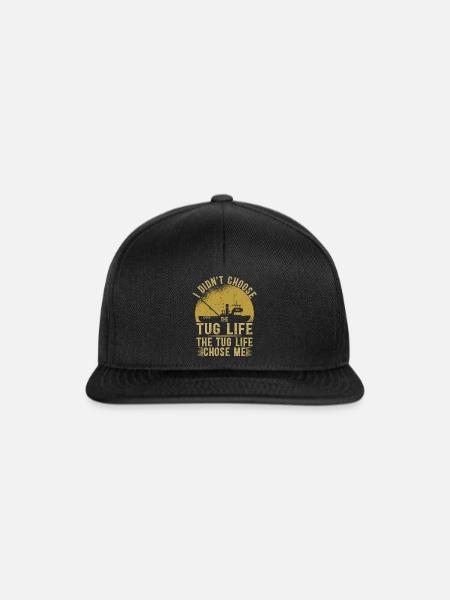 Schlepper Schleppboot Tug Life - Snapback Cap - Schwarz/Schwarz
