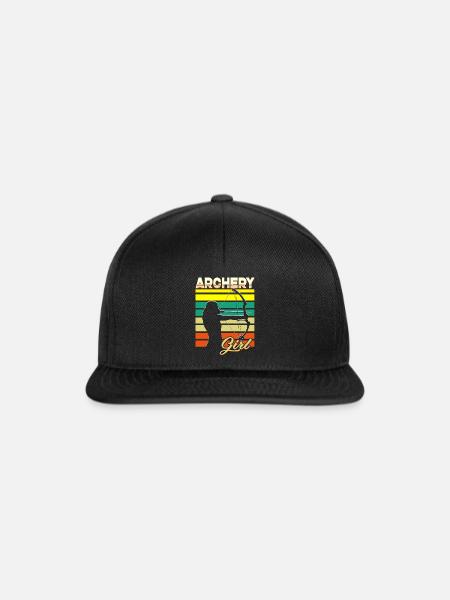 Bogenschiessen Frauen Bogenschützin - Snapback Cap - Schwarz/Schwarz
