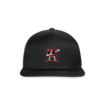 Dabbing Heart Breaker Funny Gamer Kids Boys - Snapback Cap - Schwarz/Schwarz - Vorne