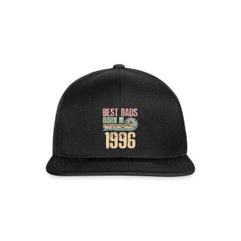 Die Besten Väter Sind 1996 Geboren, 27 Jahre Alt, - Snapback Cap - Schwarz/Schwarz - Vorne