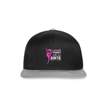 Meine Lieblingsturnerin Nennt Mich Tante Gymnastik - Snapback Cap - Schwarz/Grau - Vorne