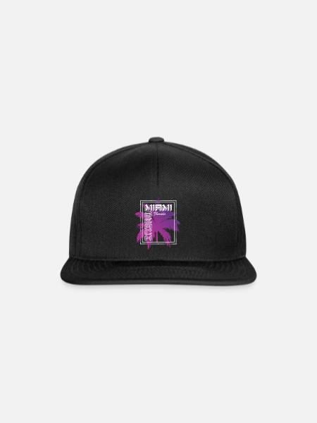 Miami Beach Florida - Snapback Cap - Schwarz/Schwarz