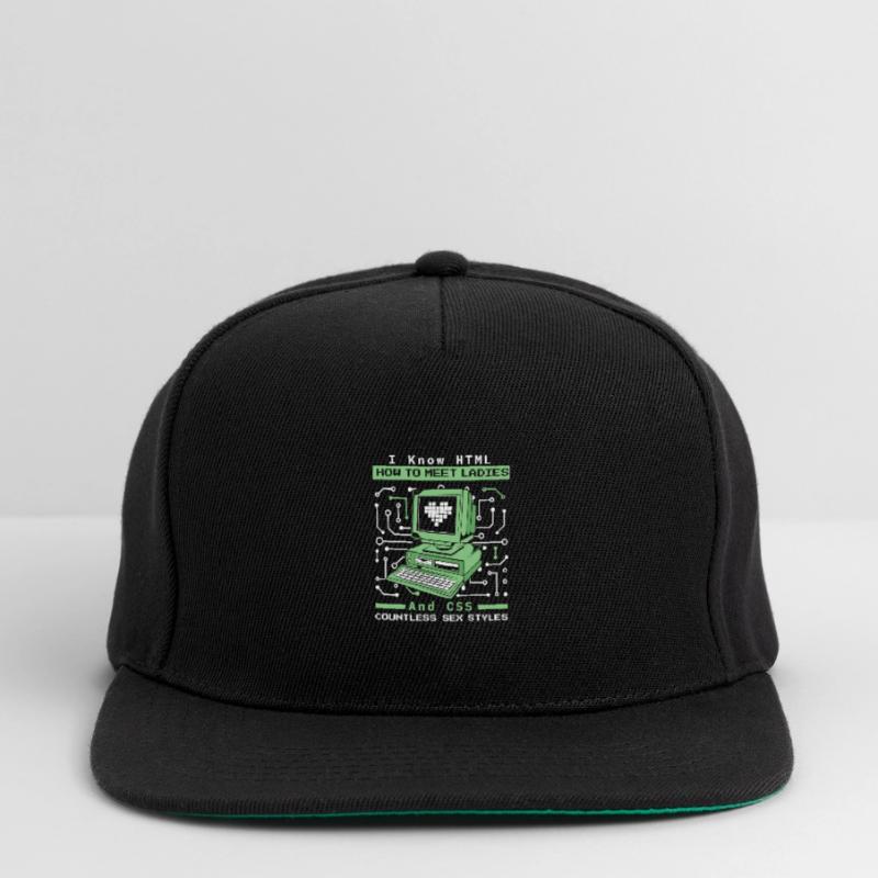 I Know HTML How To Meet Ladies Developer Coder Snapback Cap