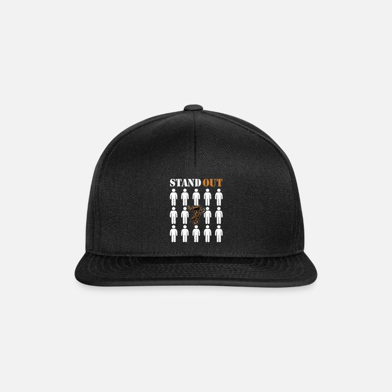Démarquez-vous des pilotes de course de moto Supermoto - Casquette snapback - noir/noir