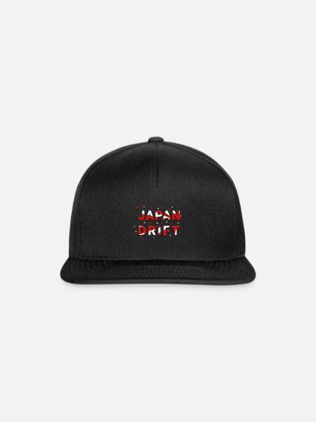 Japan Drift Geometry JDM - Snapback Cap - Schwarz/Schwarz