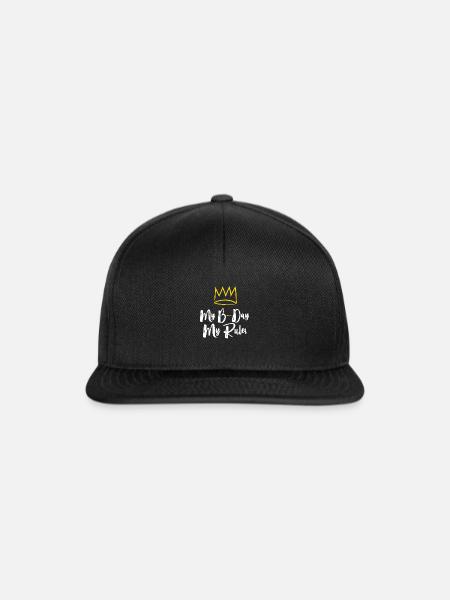 Geburtstag- Mein Geburtstag - Meine Regeln - Snapback Cap - Schwarz/Schwarz