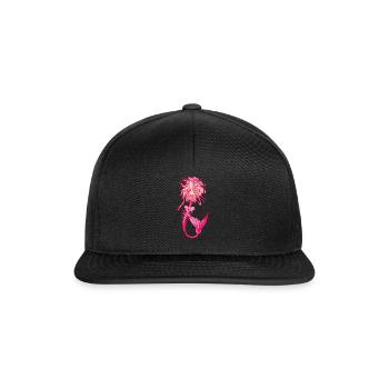 Meerjungfrau Seejungfrau Nixe Märchen - Snapback Cap - Schwarz/Schwarz - Vorne