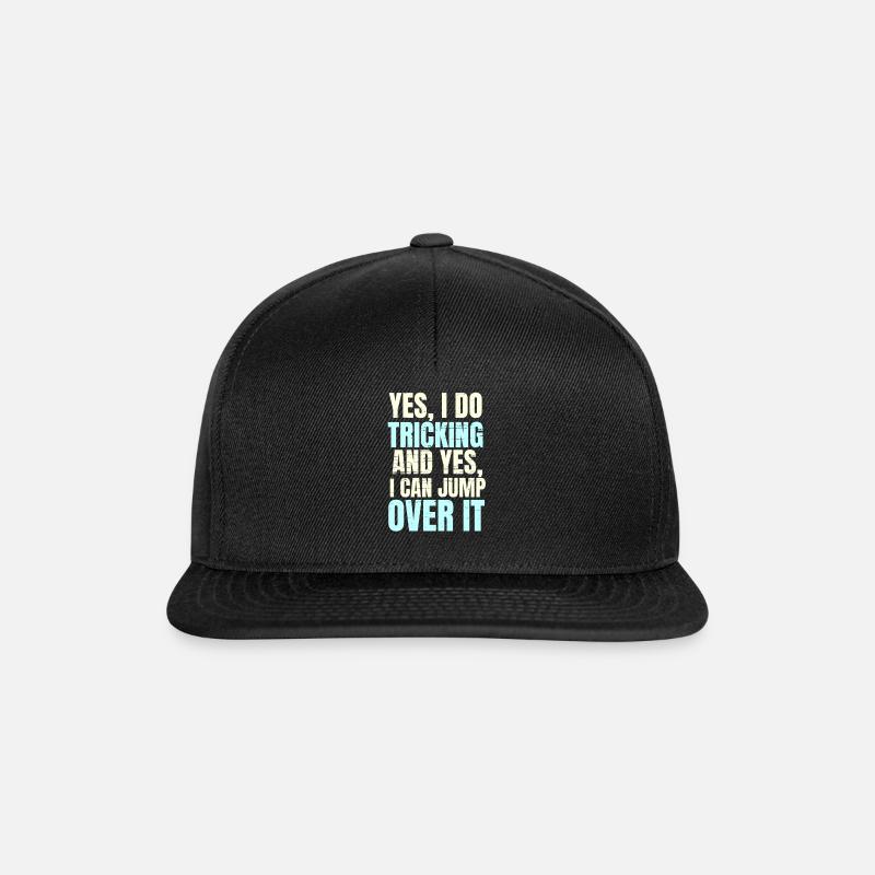 Tricking Parcours Geschenk - Snapback Cap - Schwarz/Schwarz