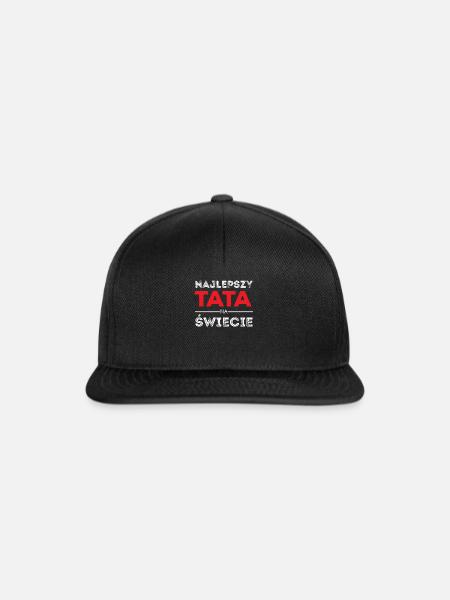 Najlepszy Tata na Swiecie polnischer Vater Papa - Snapback Cap - Schwarz/Schwarz