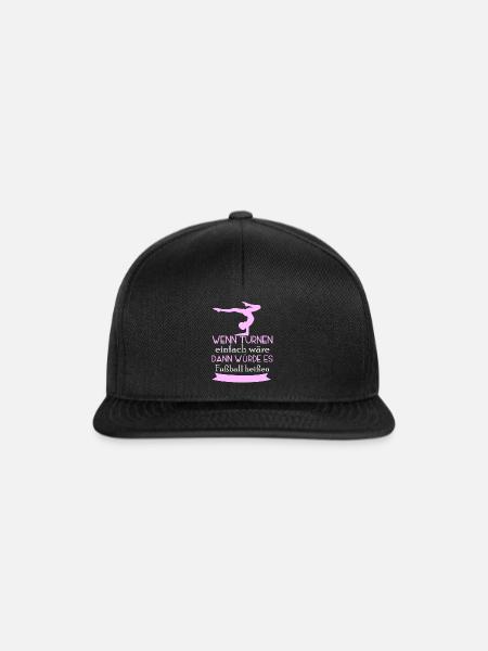 Turnen Bester Sport Geschenk Lustig - Snapback Cap - Schwarz/Schwarz