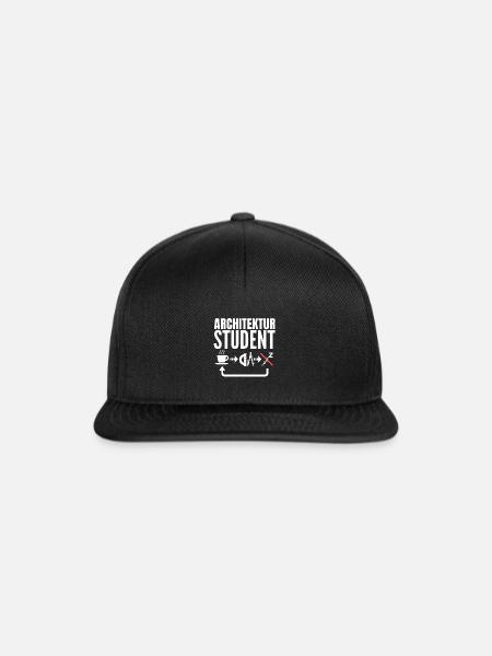 Architektur Student Geschenk - Snapback Cap - Schwarz/Schwarz
