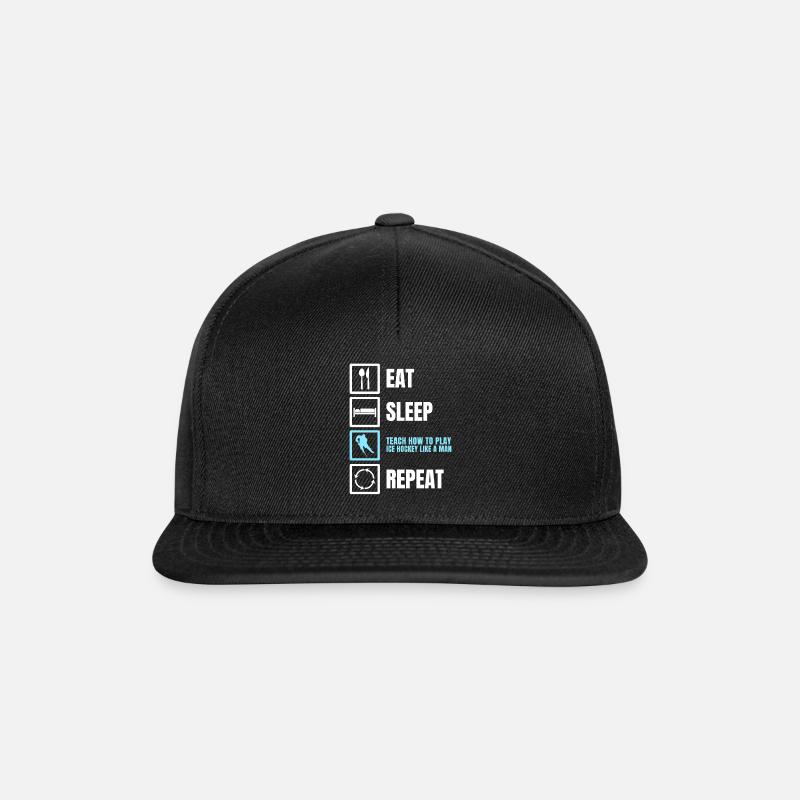 Eishockey Lustig Coach Trainer Geschenk - Snapback Cap - Schwarz/Schwarz