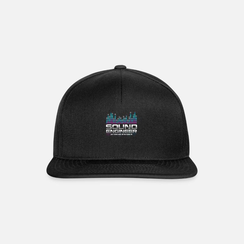 Sound Technician Technical Recording Music Mixer - Snapback Cap - Schwarz/Schwarz