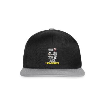 Chauffeur de camion - Casquette snapback - noir/gris - Devant