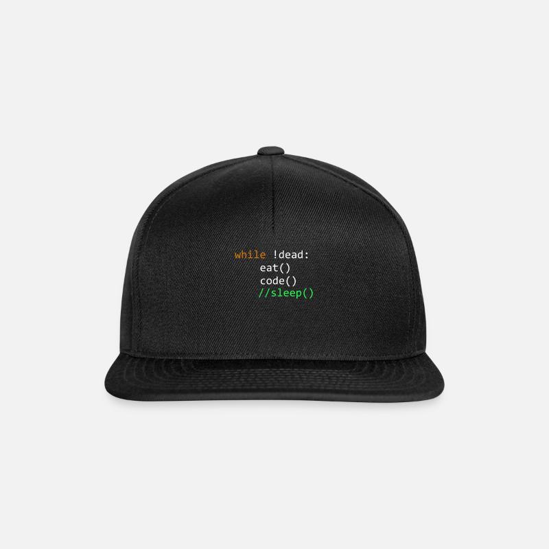 Programmierung Informatik Entwickler Programmierer - Snapback Cap - Schwarz/Schwarz