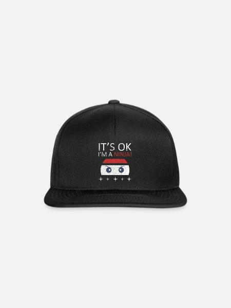 Ninja - Snapback Cap - Schwarz/Schwarz